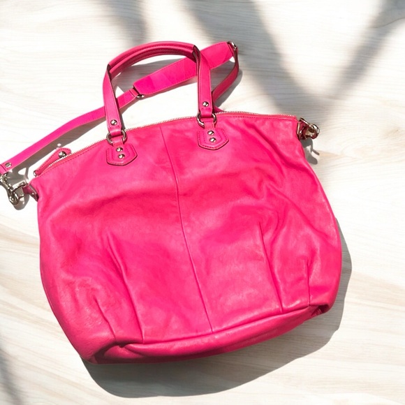 Coach Pink Leather Tote Shoulder Bag - Picture 2 of 11